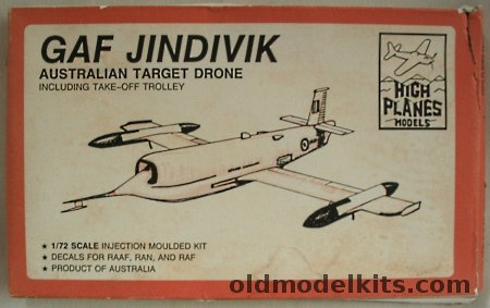 High Planes 1/72 GAF Jindivik Australian Target Drone and Take-Off Trolley - RAF / RAAF/ RAN plastic model kit